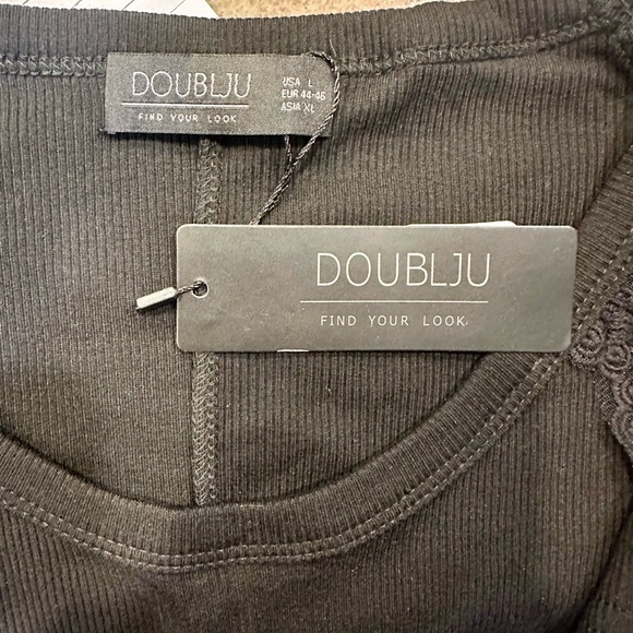 Doublju Black Knit Top - Picture 5 of 5